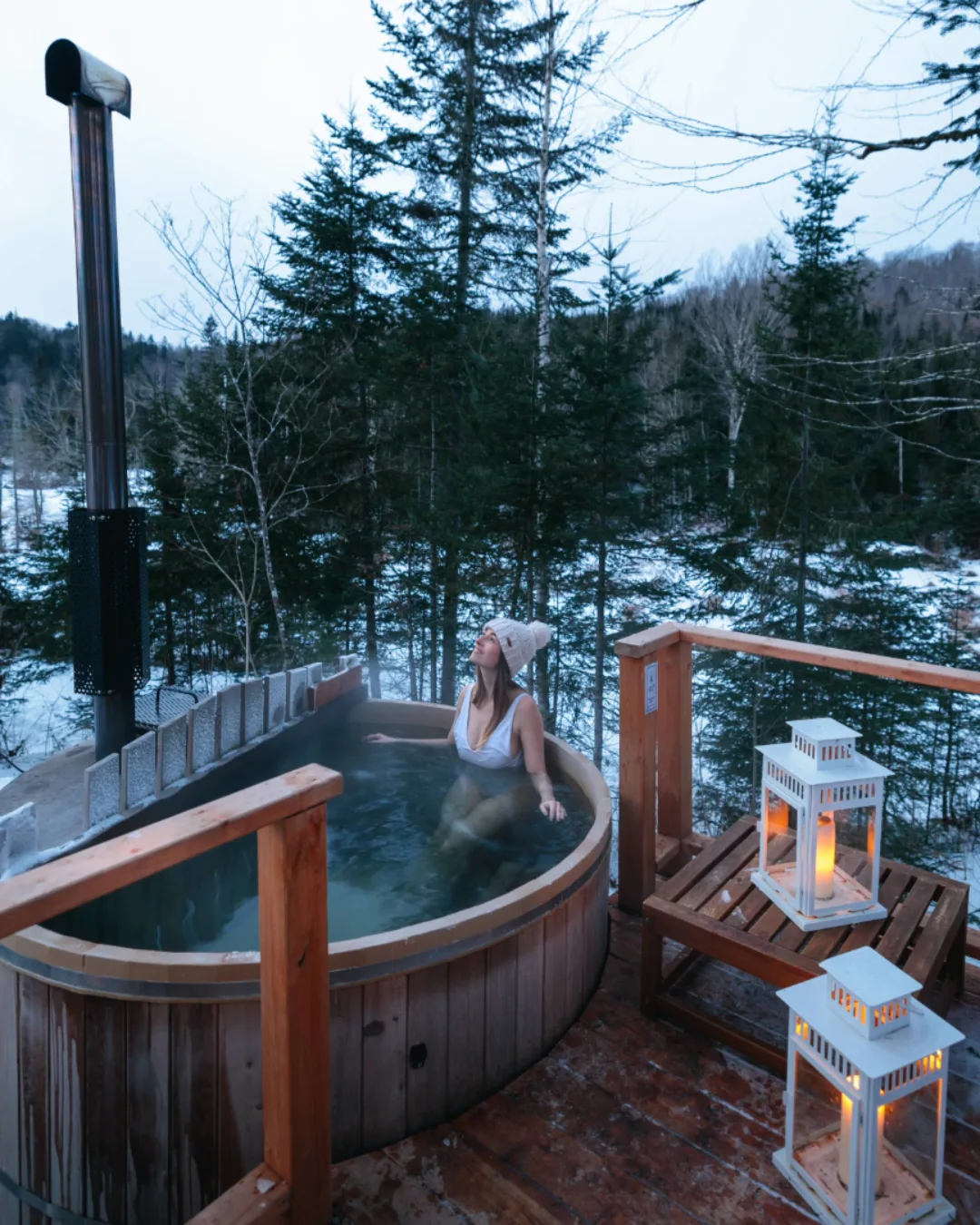 mini chalet avec spa