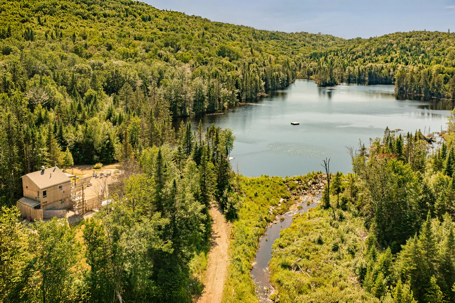 chalet avec lac privé