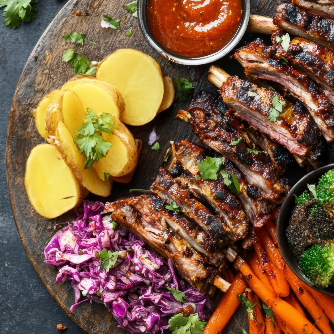 Assiette de Côtes Levées BBQ